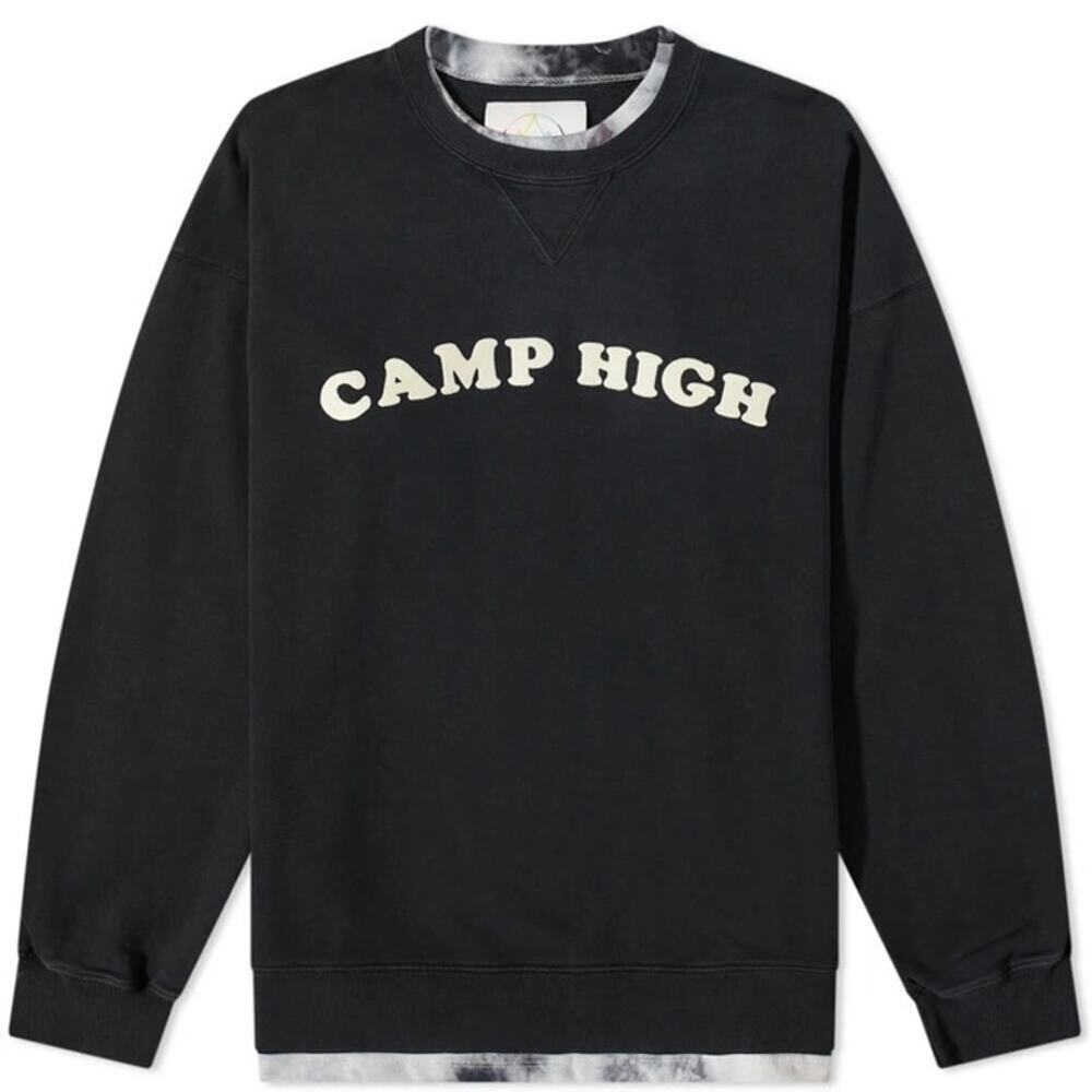 Camp High Collective Spy Dye Crew Sweatshirt Vintage Black Size XL